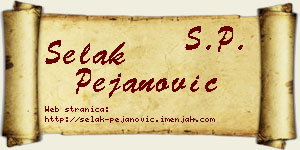 Selak Pejanović vizit kartica
